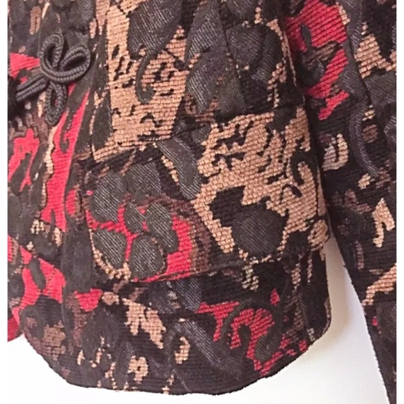 ADRIENNE VITTADINI Sz 6 Italian Brocade / Tapestry  Holiday Jacket” - Picture 5 of 7